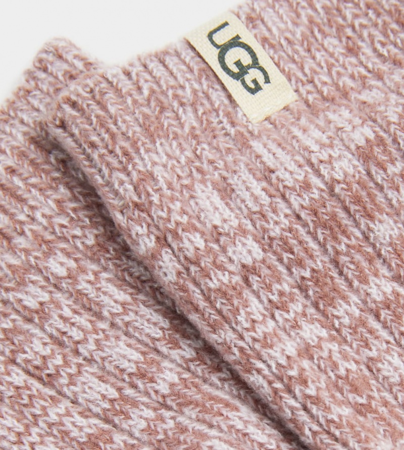 Ugg Rib Knit Slouchy Crew Women's Socks Coral | DOQMILC-68