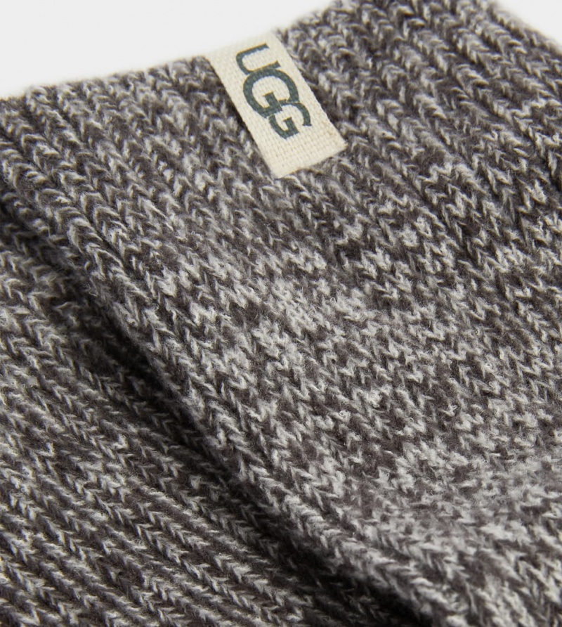 Ugg Rib Knit Slouchy Crew Women's Socks Deep Grey | QXLDMIU-09