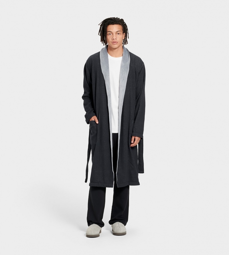 Ugg Robinson Men's Sleepwear Black | KHMNBZI-06