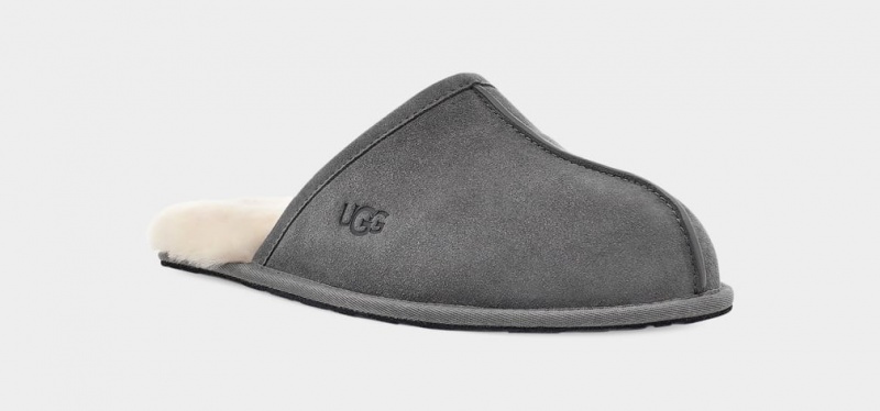 Ugg Scuff Men's Slippers Dark Grey | WVOLUDH-26