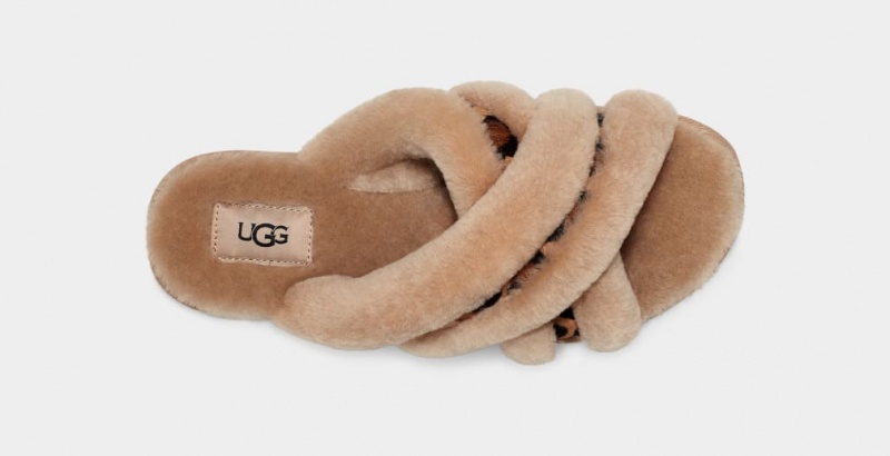 Ugg Scuffita Spotty Women's Slippers Beige | KPSHXNT-81