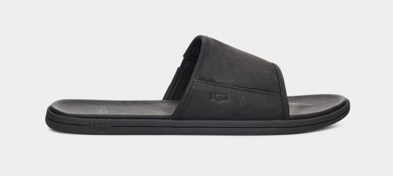 Ugg Seaside Men\'s Slides Black | AOSMEGH-25