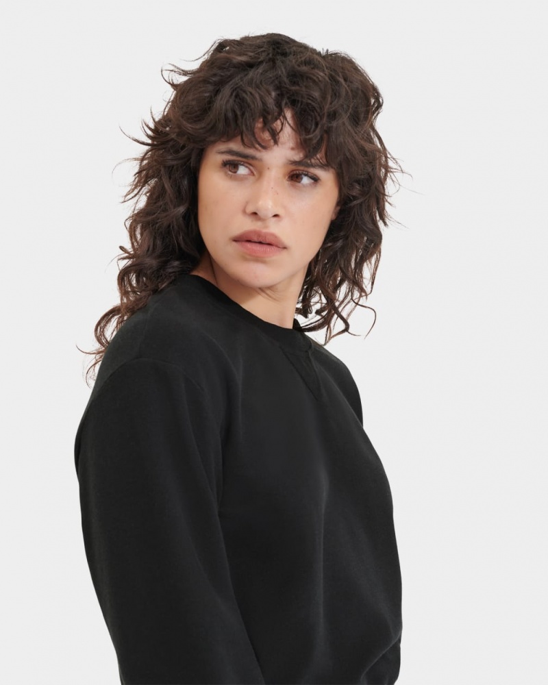 Ugg Seleste Micro Terry Women's Sweatshirt Black | WHJIMNP-32