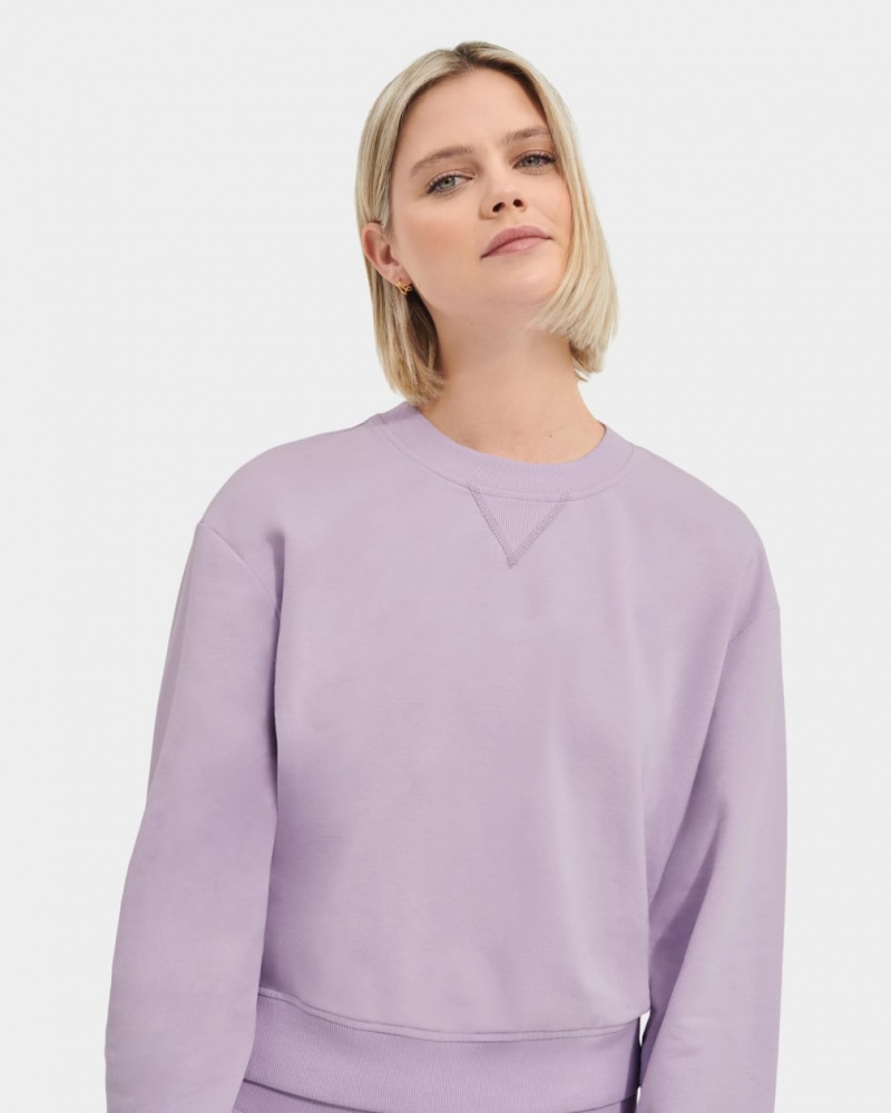 Ugg Seleste Micro Terry Women's Sweatshirt Purple | UMCKRPV-84