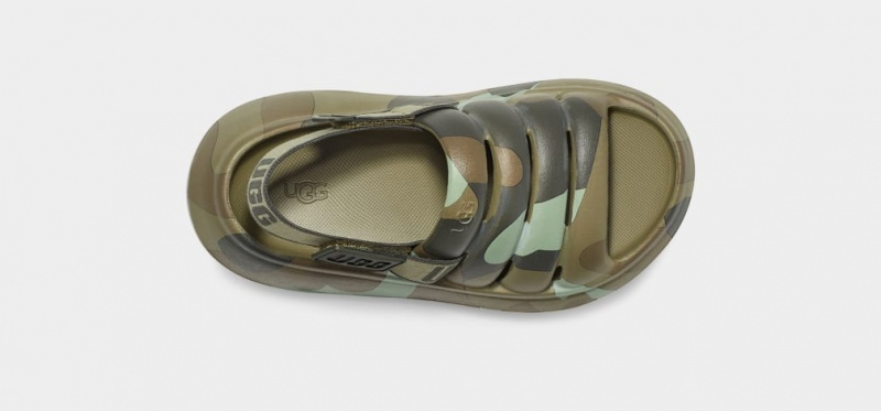 Ugg Sport Yeah Camopop Kids' Sandals Green | YIWGKVX-81