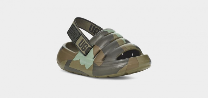 Ugg Sport Yeah Camopop Kids' Sandals Green | BCINHUX-07