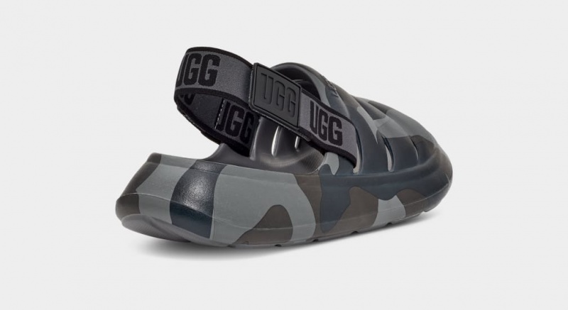 Ugg Sport Yeah Camopop Men's Sandals Black | OFSLMRN-18