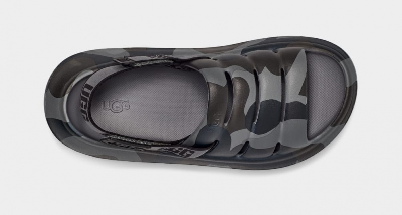 Ugg Sport Yeah Camopop Men's Sandals Black | OFSLMRN-18