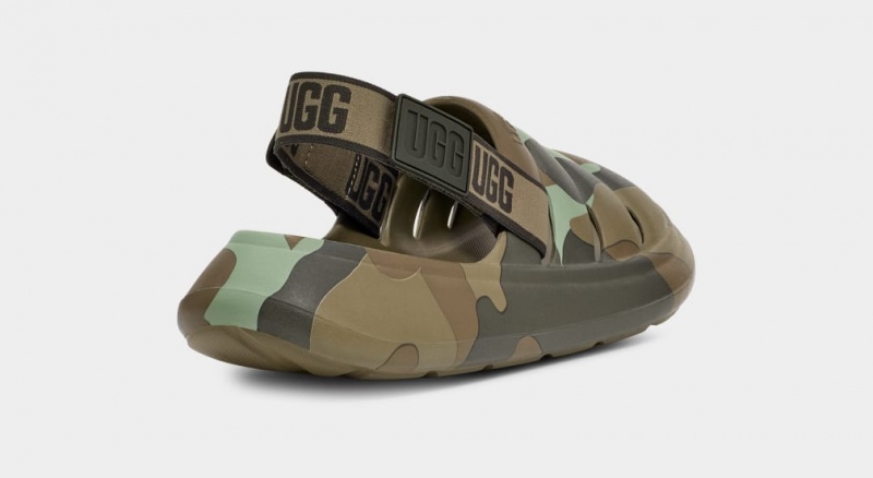 Ugg Sport Yeah Camopop Men's Sandals Green | VAFZYGJ-82