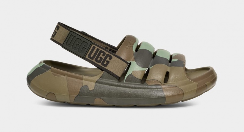 Ugg Sport Yeah Camopop Men\'s Sandals Green | VAFZYGJ-82