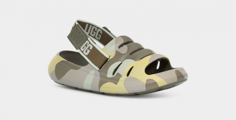 Ugg Sport Yeah Camopop Women's Sandals Green | ZJSYMEO-30