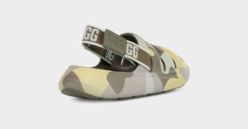 Ugg Sport Yeah Camopop Women's Sandals Green | ZJSYMEO-30