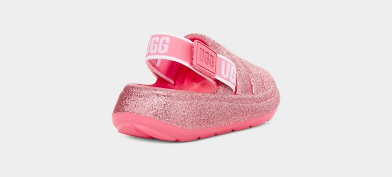 Ugg Sport Yeah Glitter Kids' Sandals Pink | XCEKWPN-94