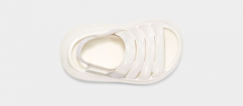 Ugg Sport Yeah Glitter Kids' Sandals White | BOCGPYT-46