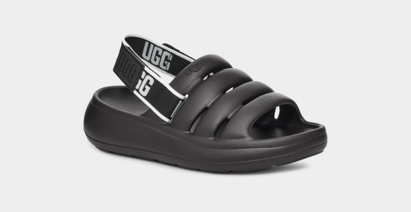 Ugg Sport Yeah Women's Slides Black | ZWGTNXB-36