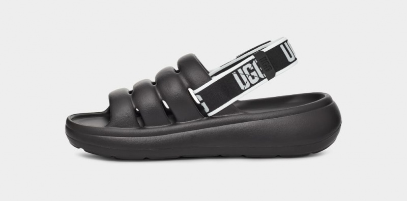 Ugg Sport Yeah Women's Slides Black | ZWGTNXB-36