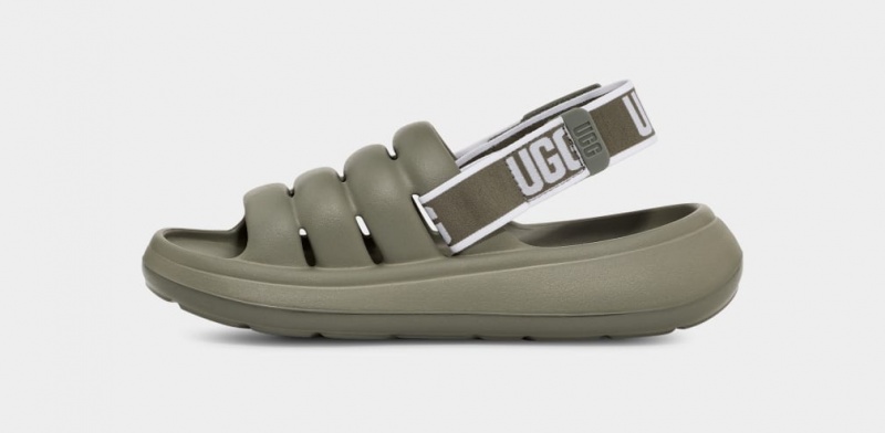 Ugg Sport Yeah Women's Slides Green | USOTMZG-13