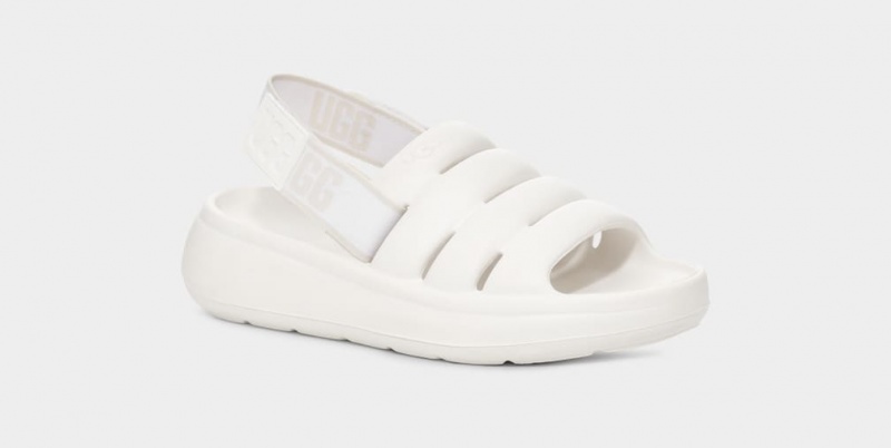 Ugg Sport Yeah Women's Slides White | BVULYRZ-02