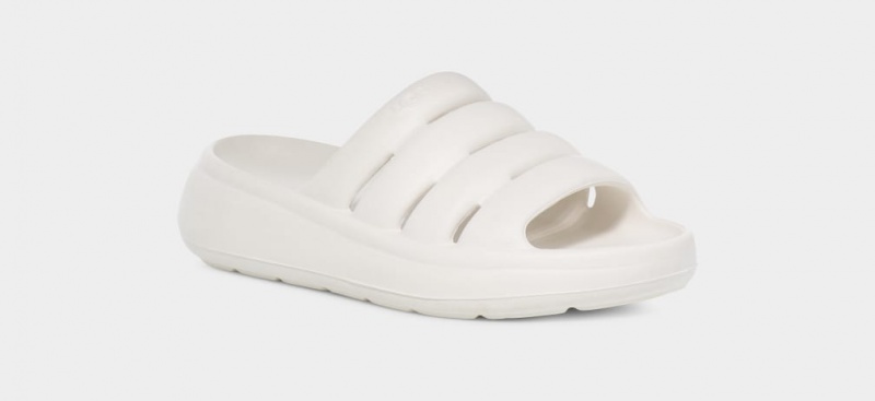 Ugg Sport Yeah Women's Slides White | BVULYRZ-02