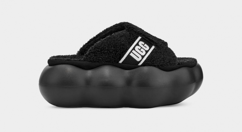 Ugg Sugarcloud Women\'s Slides Black | EARSLYI-10