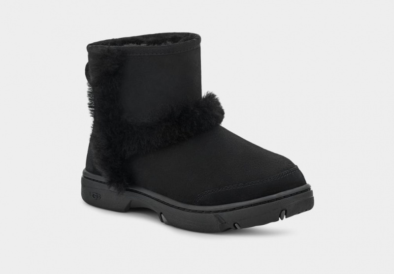 Ugg Sunburst Mini Women's Boots Black | GEVFNLD-04