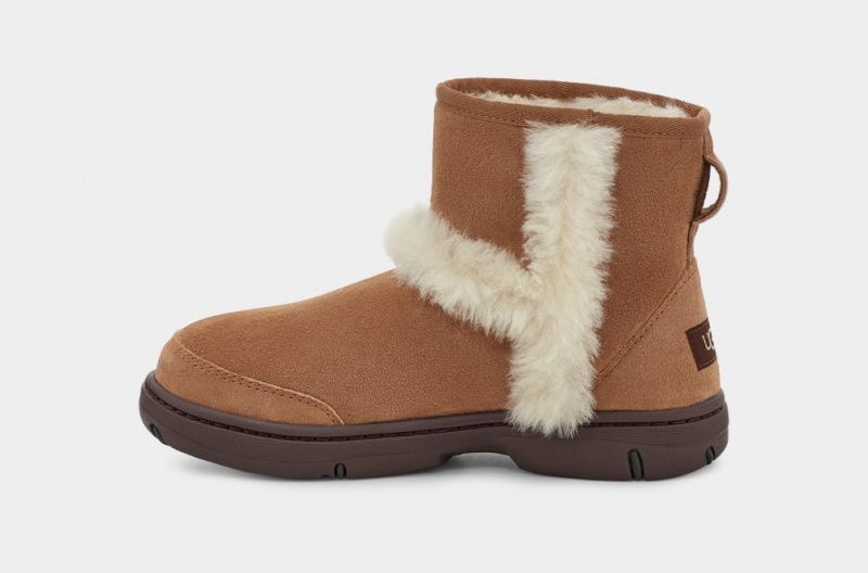 Ugg Sunburst Mini Women's Boots Brown | NUZWQVO-49