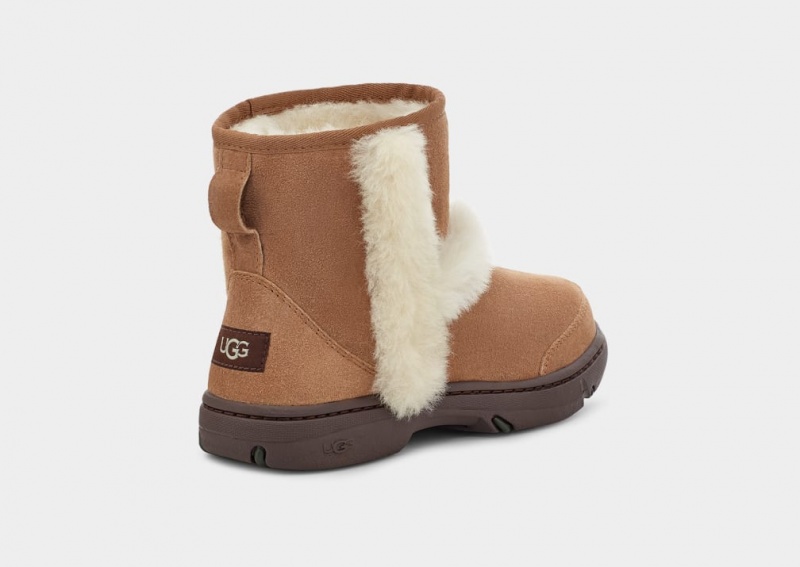 Ugg Sunburst Mini Women's Boots Brown | NUZWQVO-49