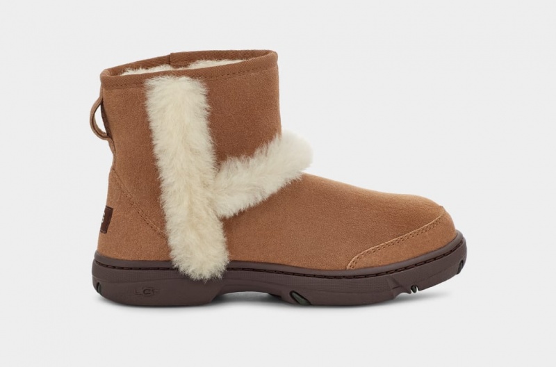 Ugg Sunburst Mini Women\'s Boots Brown | NUZWQVO-49