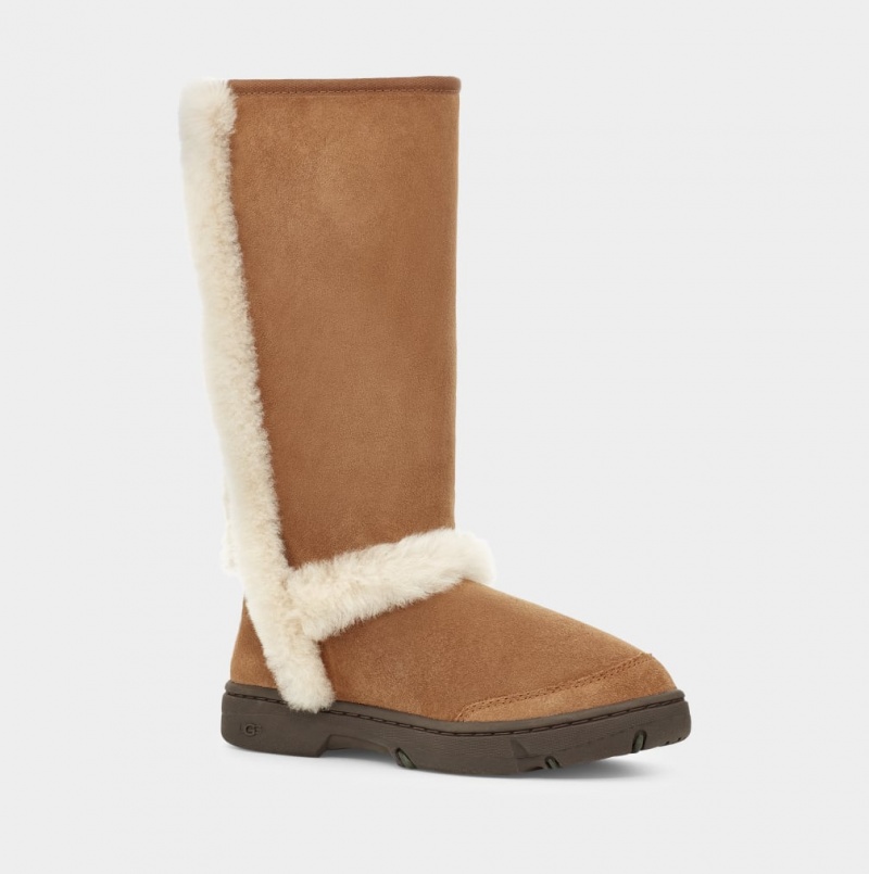 Ugg Sunburst Tall Women's Boots Brown | SCJNIEV-81