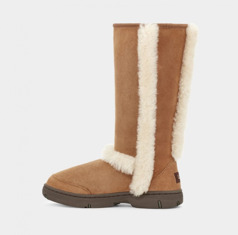 Ugg Sunburst Tall Women's Boots Brown | SCJNIEV-81