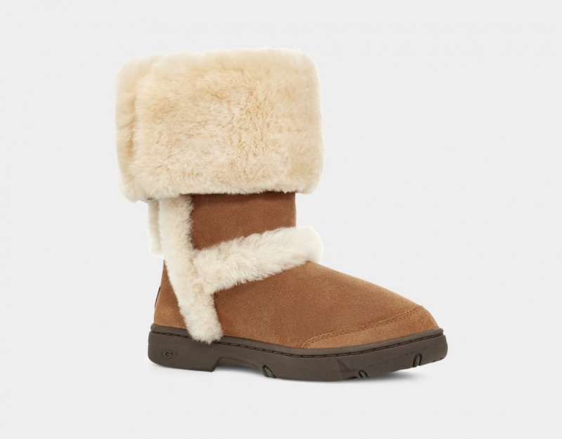 Ugg Sunburst Tall Women's Boots Brown | SCJNIEV-81