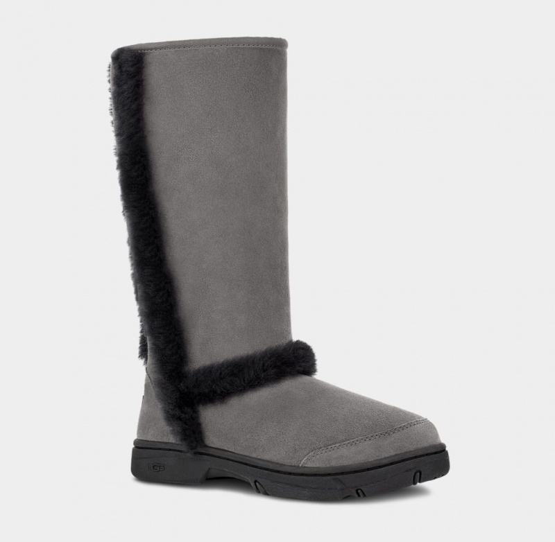 Ugg Sunburst Tall Women's Boots Grey / Black | DRFPAWJ-26