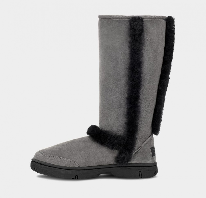 Ugg Sunburst Tall Women's Boots Grey / Black | DRFPAWJ-26