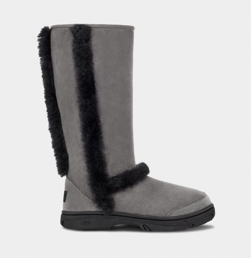 Ugg Sunburst Tall Women\'s Boots Grey / Black | DRFPAWJ-26