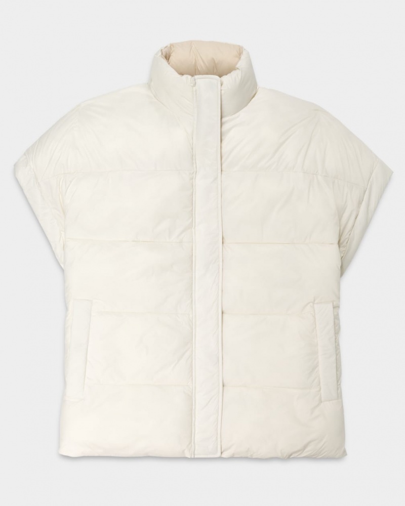 Ugg Sydnee Reversible Puffer Women's Vest White | LEVKFZR-92