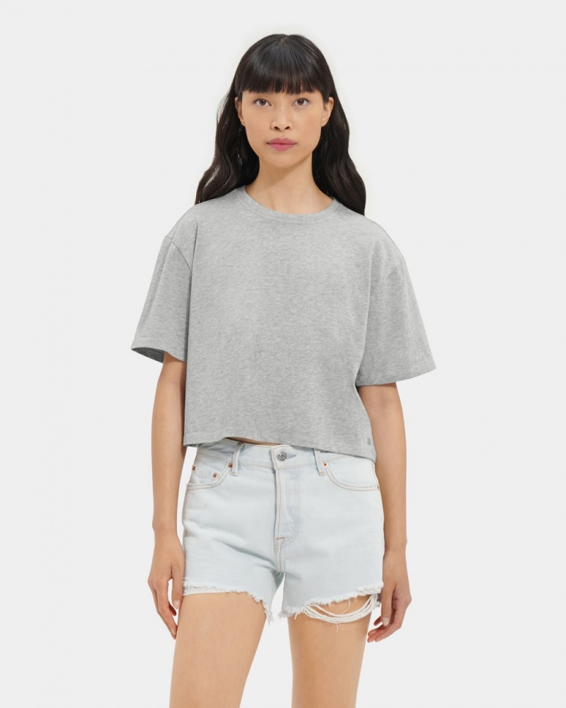 Ugg Tana Cropped Women's Tops Grey | SLCMVUI-29