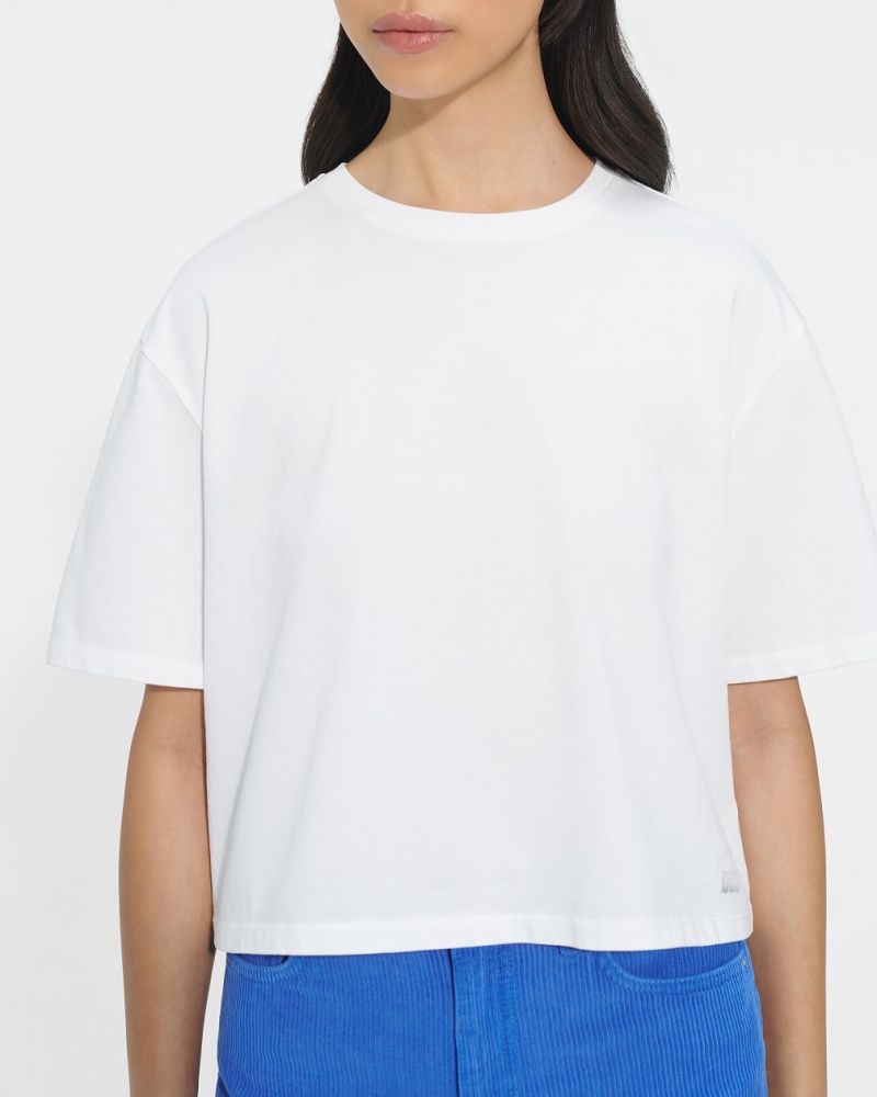 Ugg Tana Cropped Women's Tops White | MADCSWJ-34