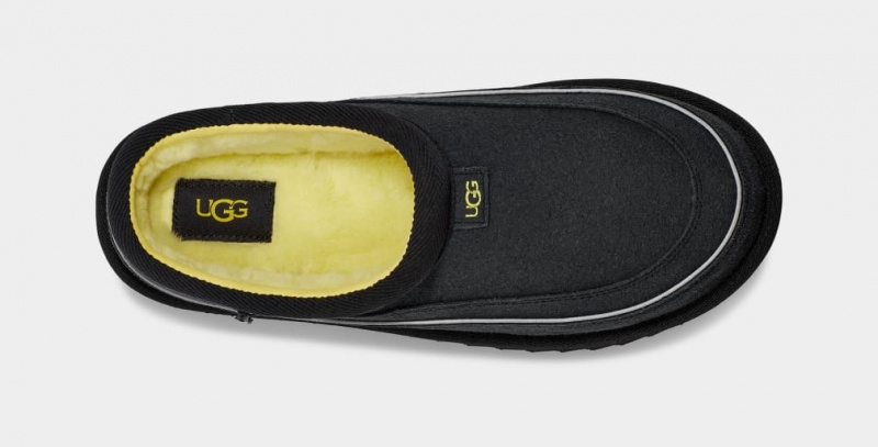 Ugg Tasman Cali Wave Men's Moccasins Black | DYLTKJH-27