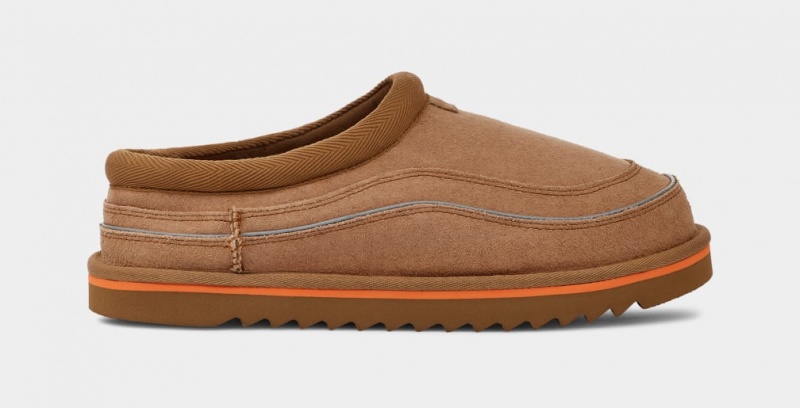 Ugg Tasman Cali Wave Men\'s Moccasins Brown / Orange | CULVQAK-48