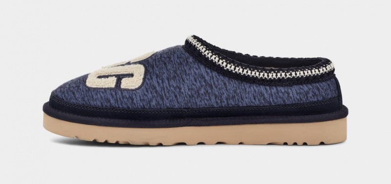 Ugg Tasman Fur Jersey Cozy Men's Slippers Dark Blue | KZVDHCQ-76