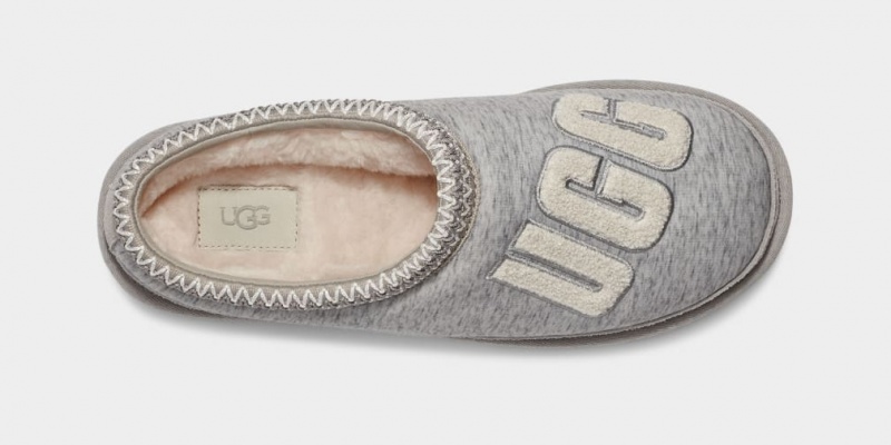 Ugg Tasman Fur Jersey Cozy Men's Slippers Grey | OGRZXYF-76