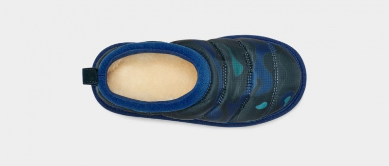 Ugg Tasman LTA Calio Kids' Slippers Olive / Blue | WJEFYCP-85