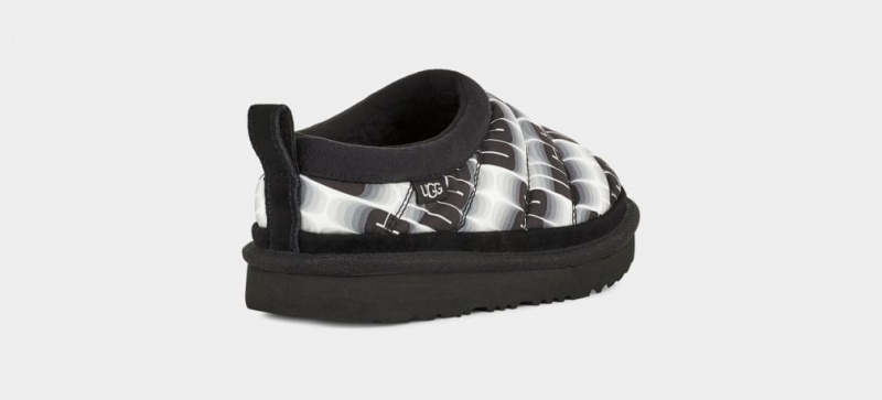 Ugg Tasman LTA Wavelength Kids' Slippers Black / White | OHTJWBC-07