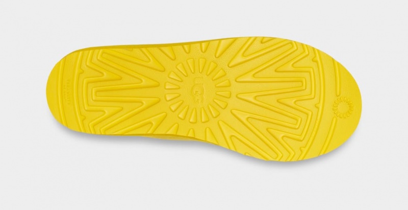 Ugg Tasman Scatter Graphic Men's Slippers Yellow | WFBJYGM-13