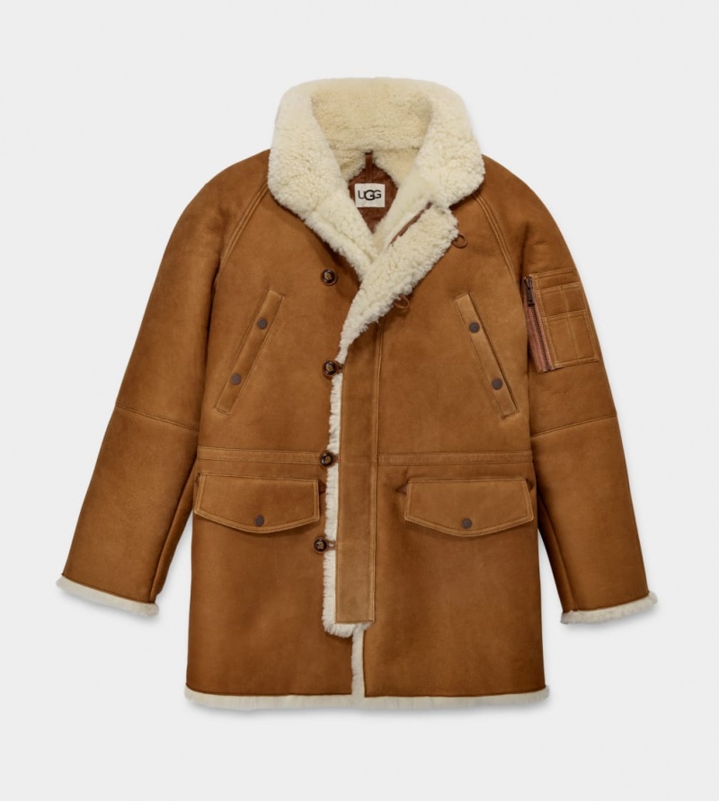 Ugg Tyrell Shearling Men's Jackets Brown | WMGDCNT-62