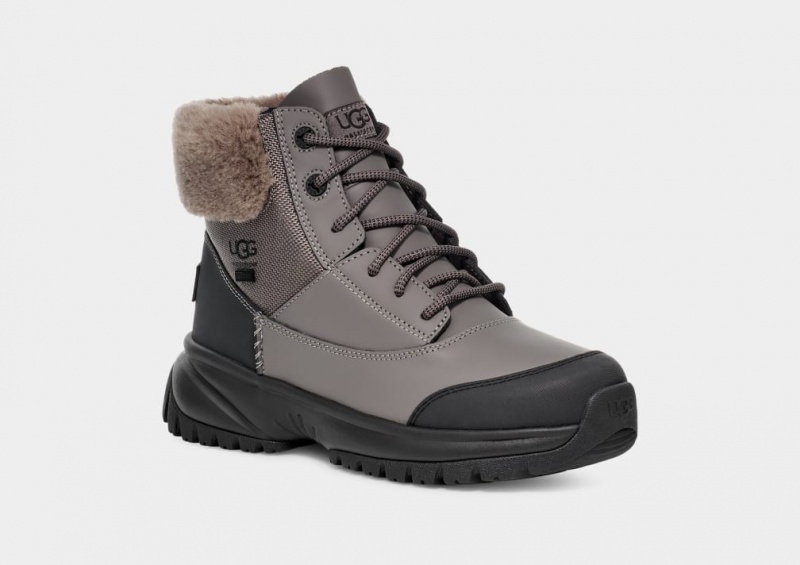 Ugg Yose Fluff V2 Women's Boots Grey | OQZGIHA-29