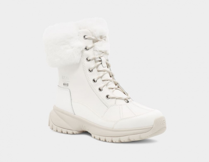 Ugg Yose Fluff Women's Boots White | EFULSAO-96