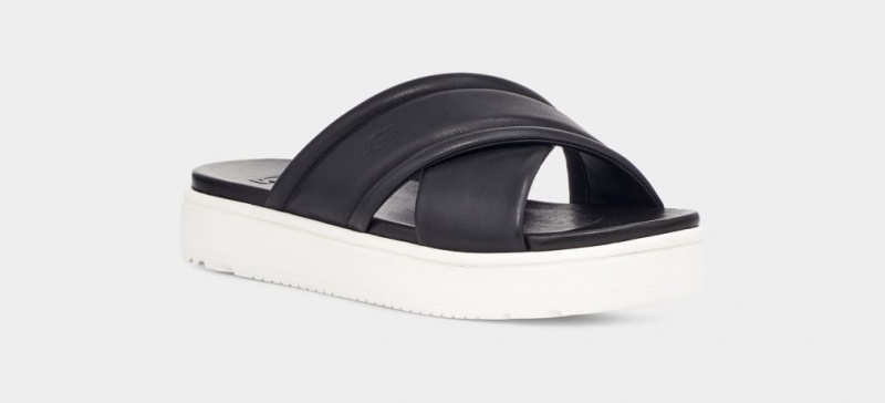 Ugg Zayne Crossband Women's Slides Black | CMHRKLU-02