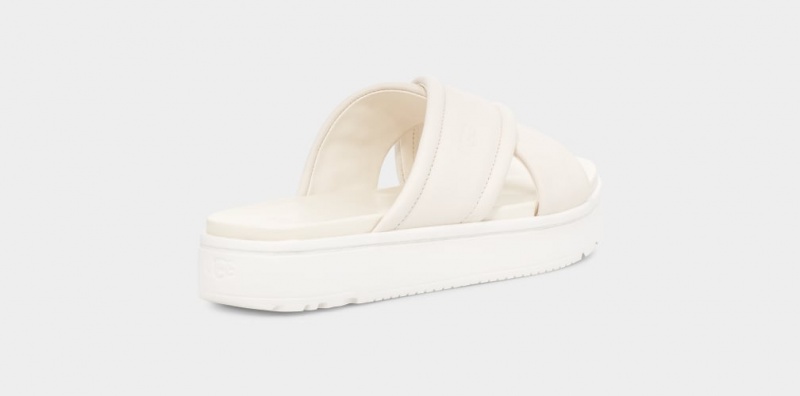 Ugg Zayne Crossband Women's Slides White | FTSUHPY-67