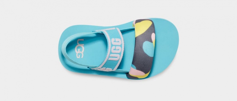 Ugg Zuma Sling Camopop Kids' Sandals Blue | YWVSKPN-26